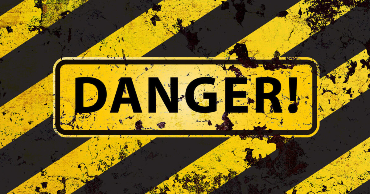danger-sign-nervous-system-not-safe-1800-sm A yellow and black striped warning sign with the word “DANGER!” in bold black letters, symbolising the nervous system overreacting and constantly deciding that it's not safe.