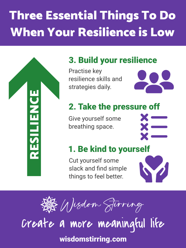 Three ways to improve resilience when it's low.
